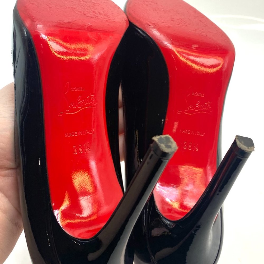 Black Patent Pointed-Toe High Heel Pumps - Women - Picture 8 of 15